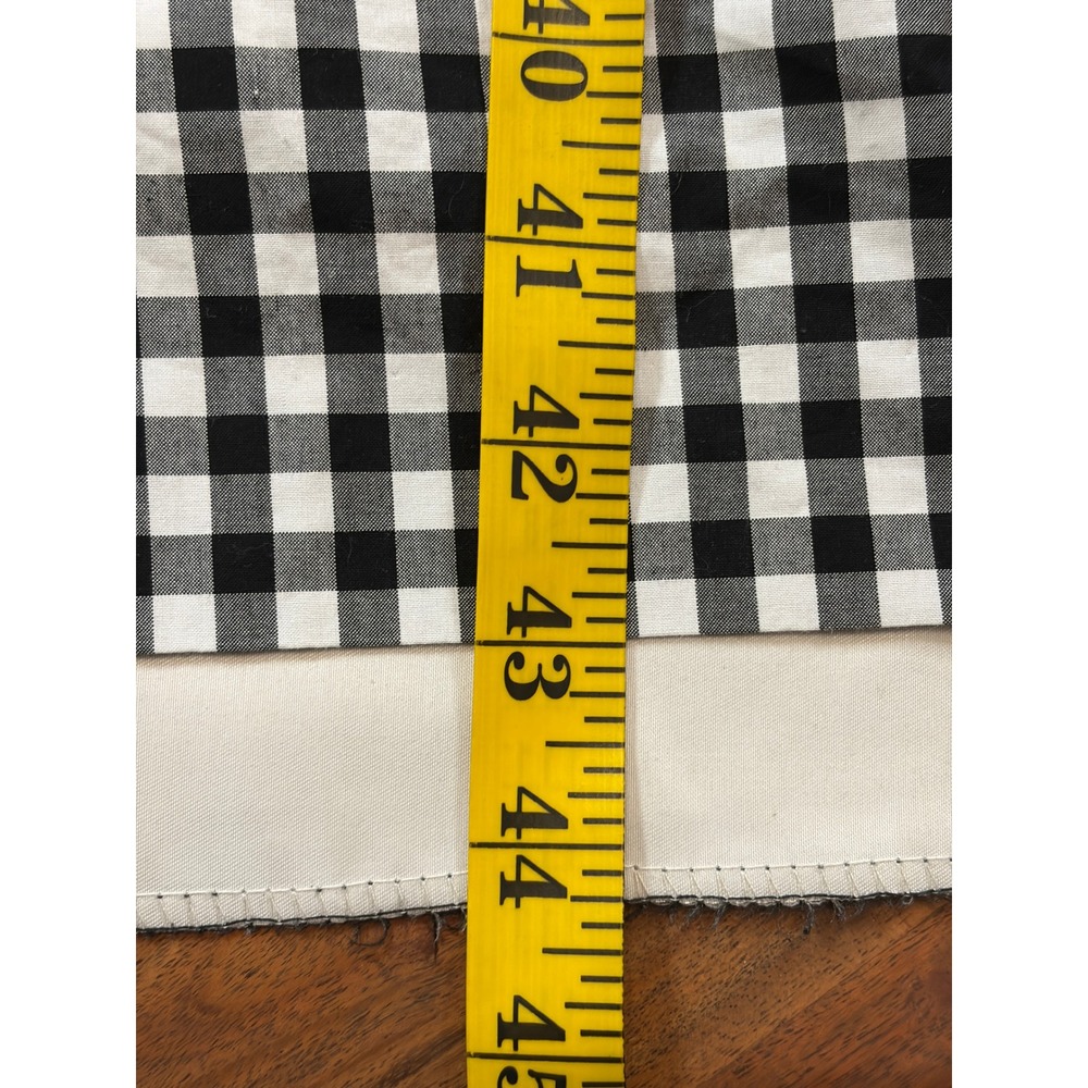 Talbots Black White Gingham Cotton Shirt Dress Midi Belted Short Sleeve Size 6 - Picture 7 of 11